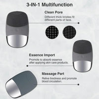 3-in-1 Waterproof Electric Sonic Facial Cleansing Brush