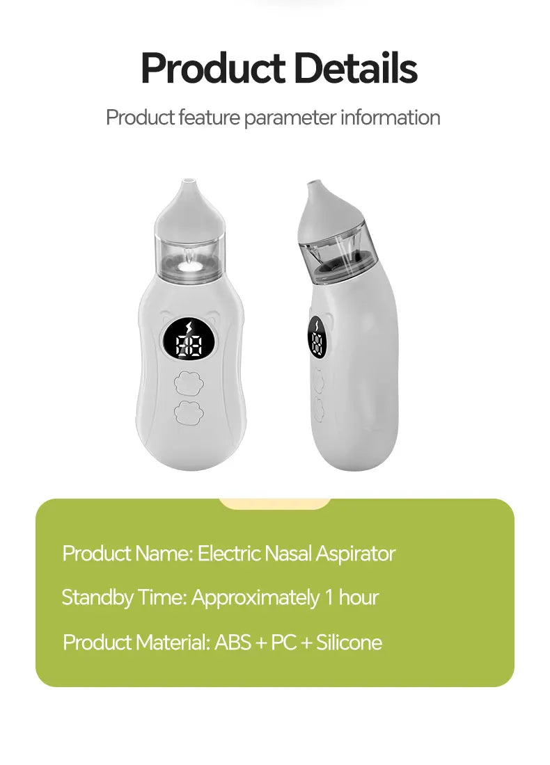 Electric Baby Nasal Aspirator for Congestion Relief - 17