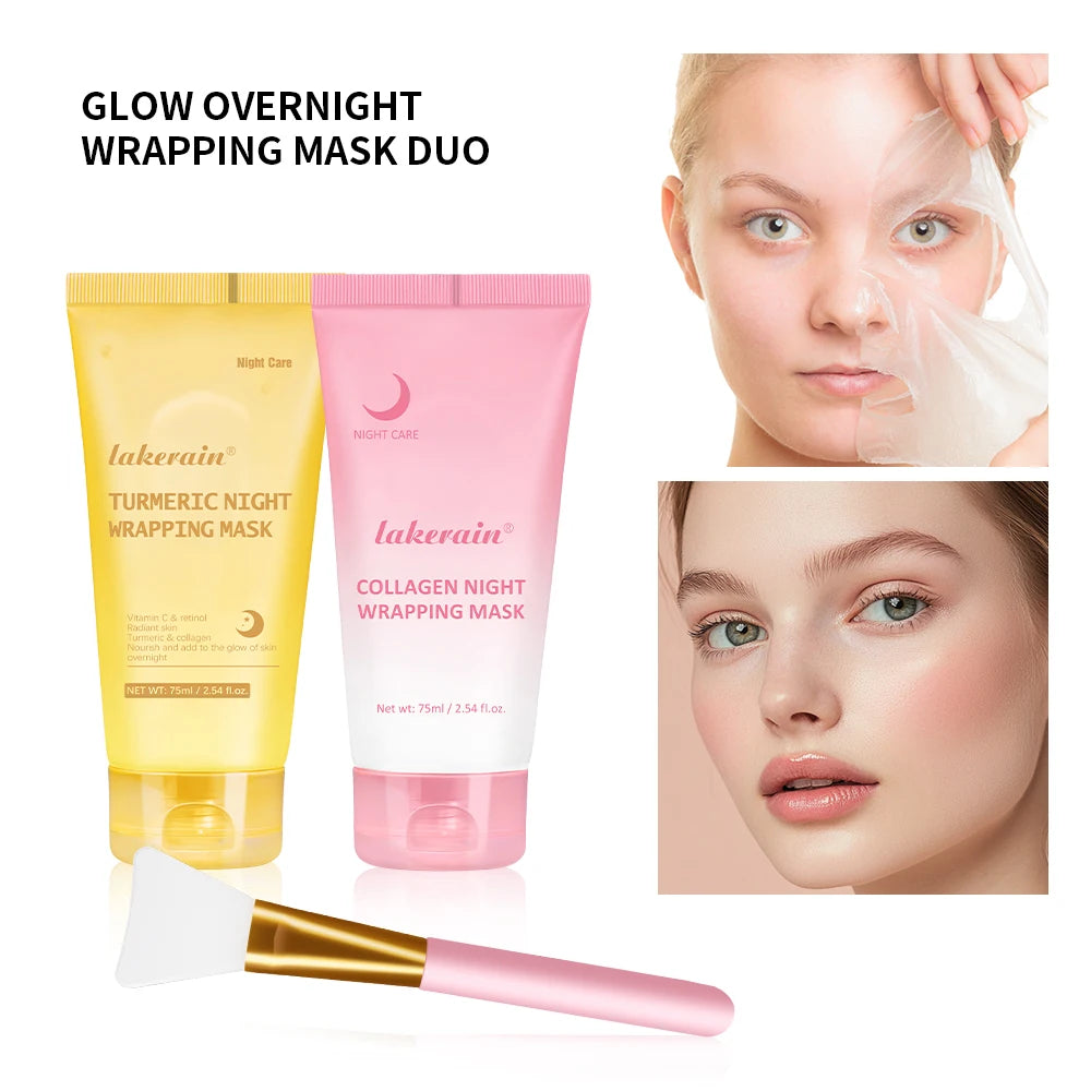 Overnight Collagen & Turmeric Glow Wrapping Mask Duo - 19