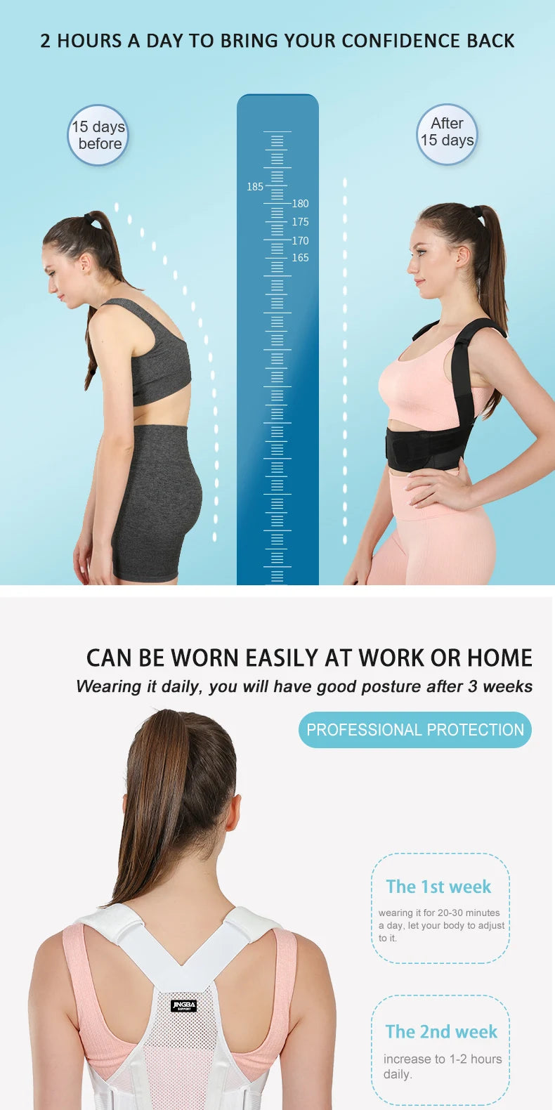 Adjustable Upper Spine Support and Posture Corrector - 11