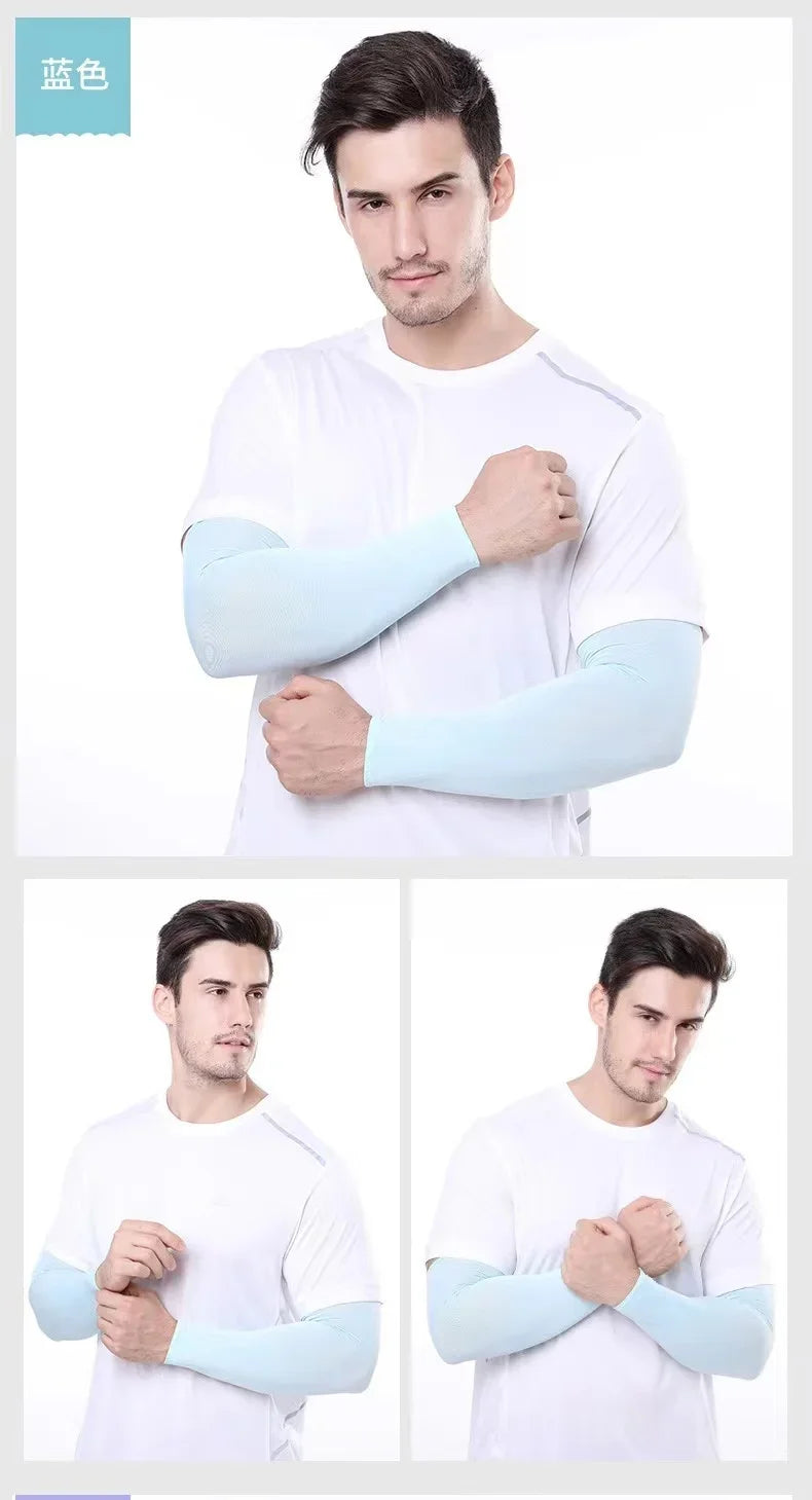 UV Protection Cooling Arm Sleeves for Sports and Outdoor Activities - 14