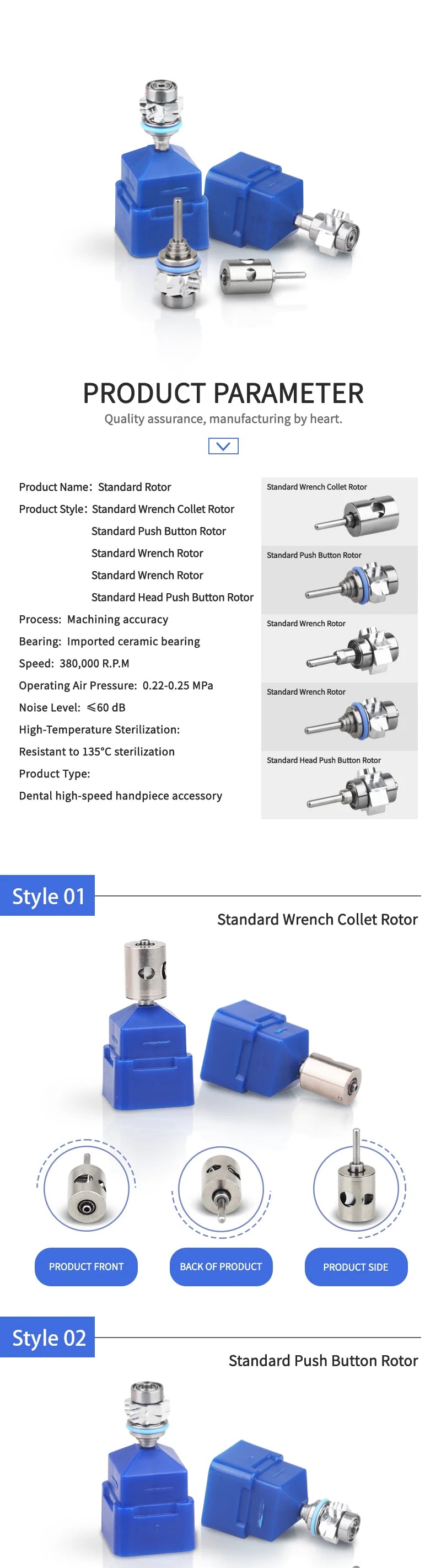 Replacement Dental Handpiece Turbine Cartridge - 7