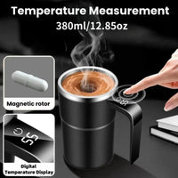 Self-Stirring Coffee Mug with Digital Temperature Display
