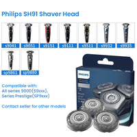 Replacement Shaver Heads for Series 9000 and Prestige Shavers