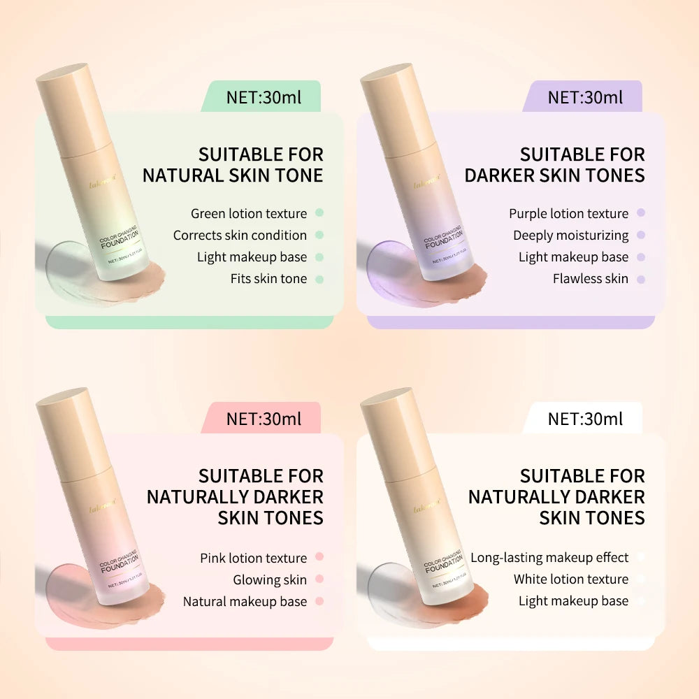 Color-Changing Liquid Foundation for Flawless Skin - 4