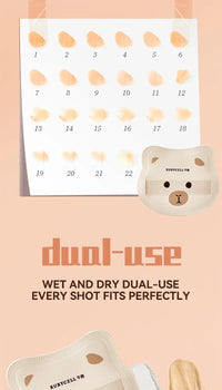 Cute Bear Makeup Powder Puff Set for Flawless Application