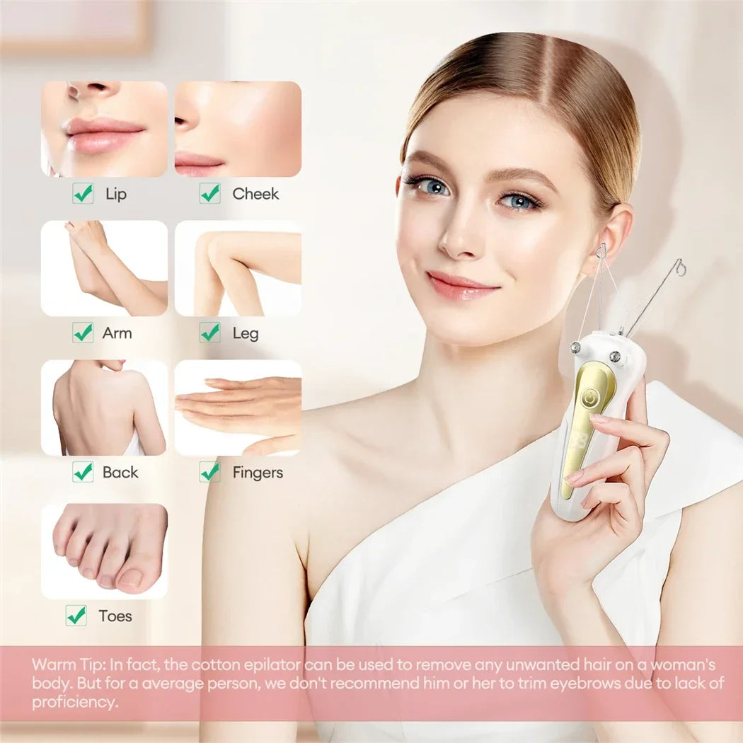 Electric Facial Hair Threading Epilator for Smooth Skin - 11