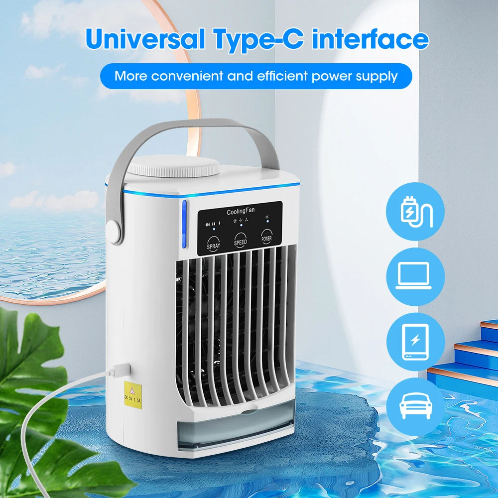 Portable Desktop Air Cooler and Humidifier Fan - 30