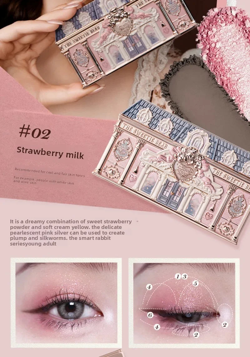 6-Color Matte and Shimmer Eyeshadow Makeup Palette - 16