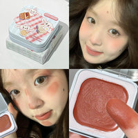 Matte Cream Cheek Blusher Palette for Natural Glow