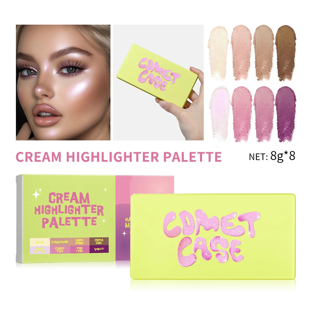 8-Color Cream Blush and Contour Palette - 23