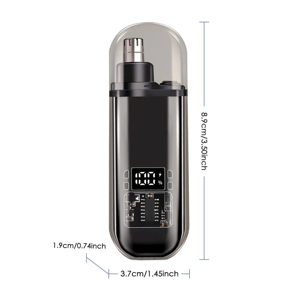 Portable Rechargeable Electric Nose & Ear Hair Trimmer - 9