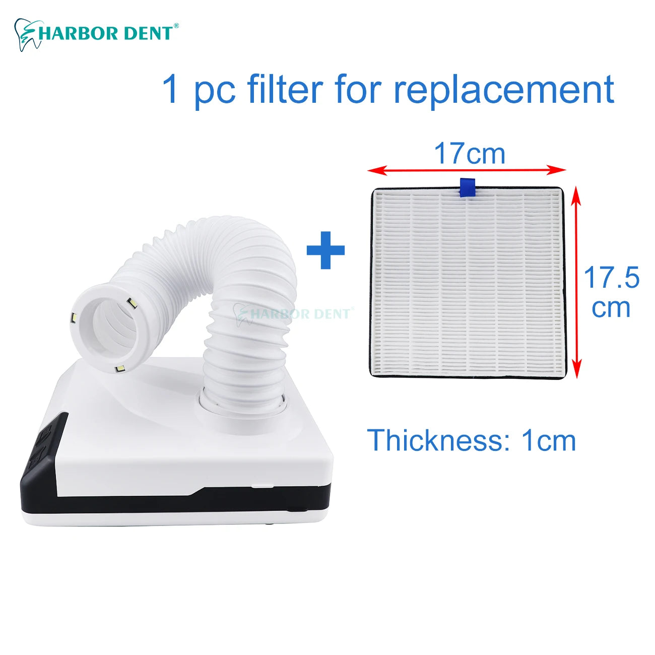 60W Dental Lab Dust Collector with LED Light - 5
