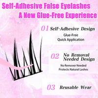 Glue-Free Cluster Eyelashes for Easy Daily Application