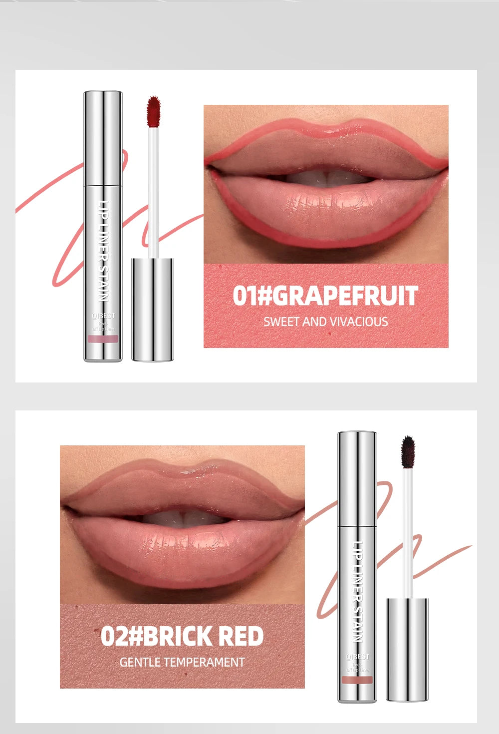 Waterproof Peel-Off Matte Lip Liner Stain - 13