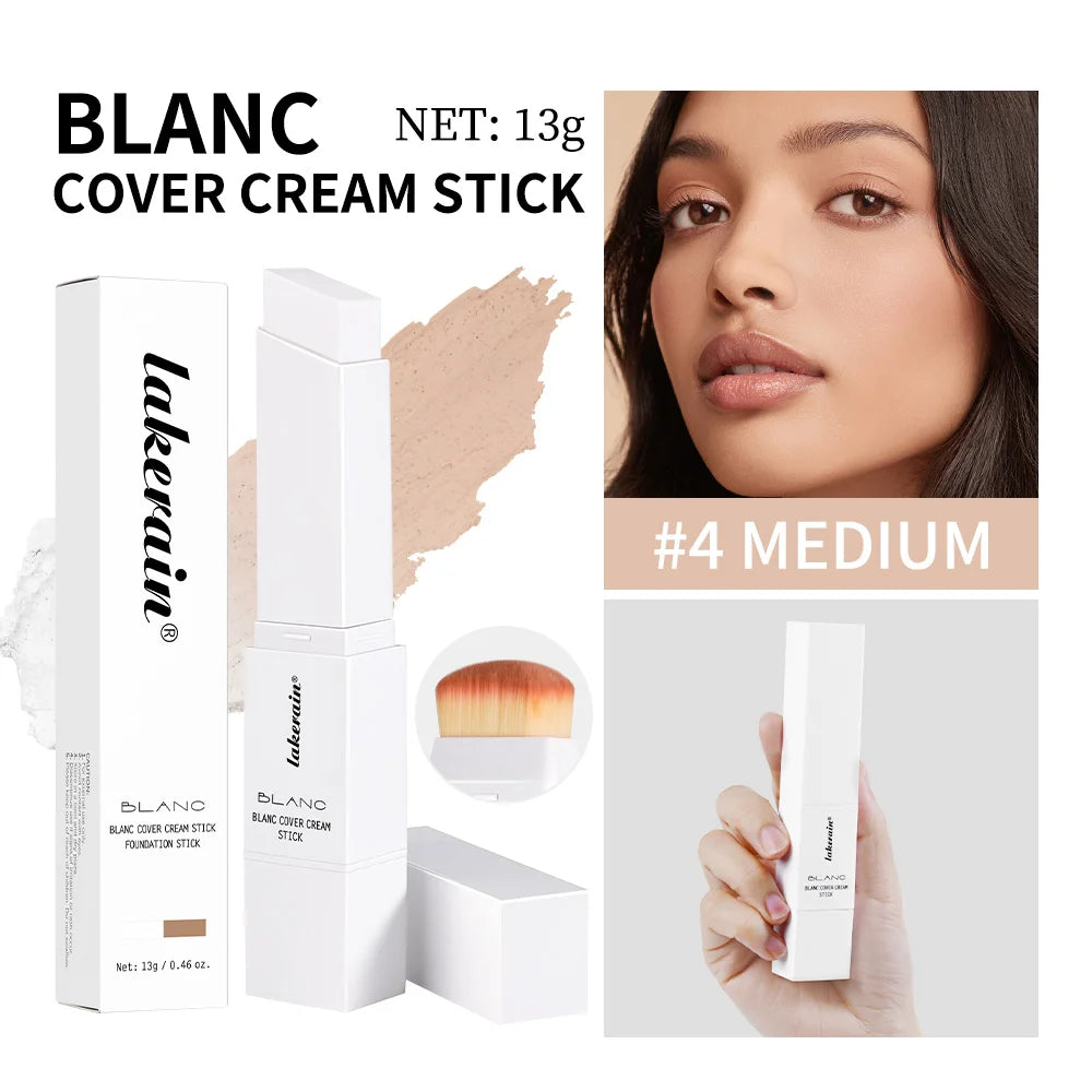Full Coverage Color-Changing Cream Foundation Stick with Built-in Brush - 22