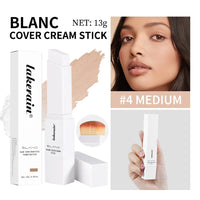 Full Coverage Color-Changing Cream Foundation Stick with Built-in Brush