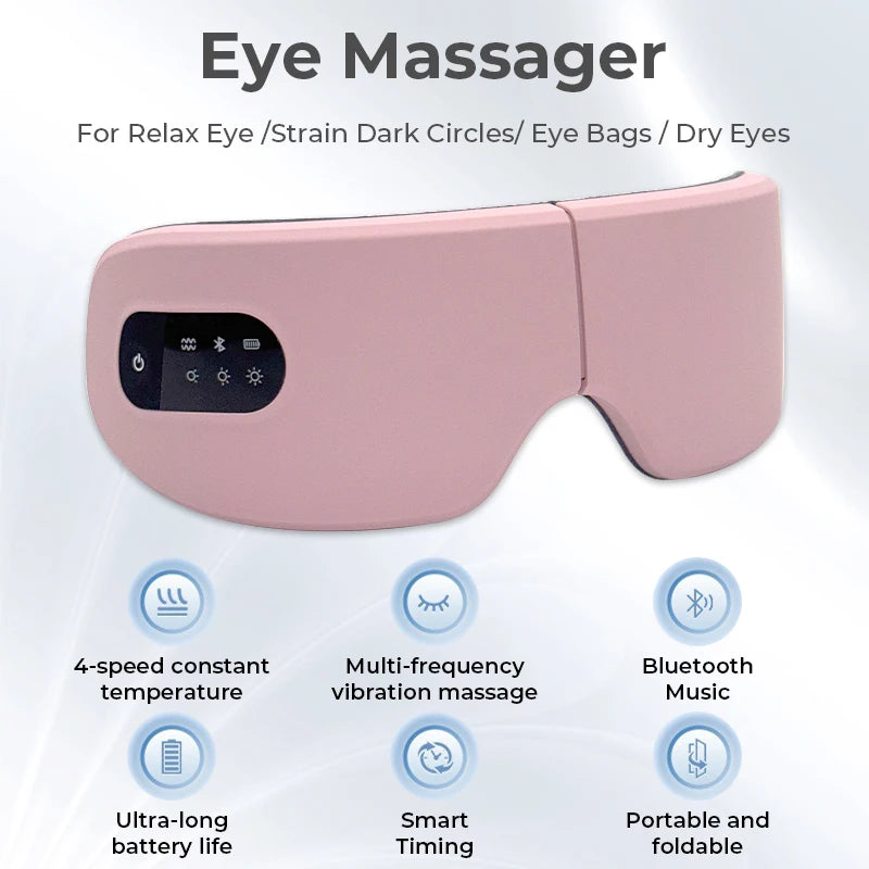 Smart Heated Eye Massager for Fatigue and Sleep Relief - 7