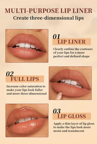 12-Color Waterproof Matte Lip Liner Pencil Set