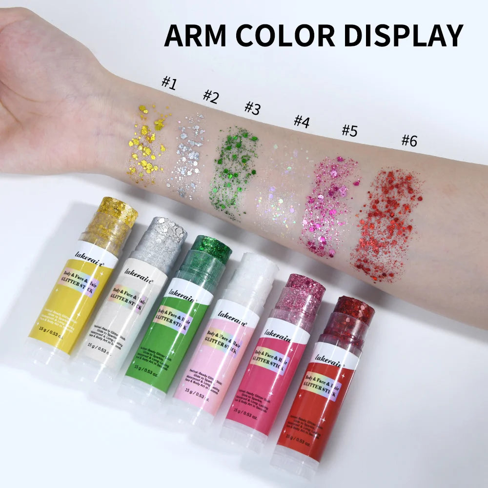 Waterproof Shimmer Glitter Glow Stick for Face and Body - 5