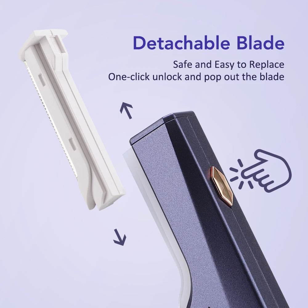 Sonic Rechargeable Facial Dermaplane Razor for Smooth Skin - 17