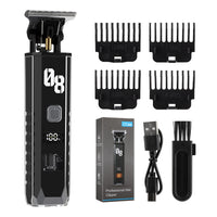 Professional Cordless Hair & Beard Trimmer with LED Display