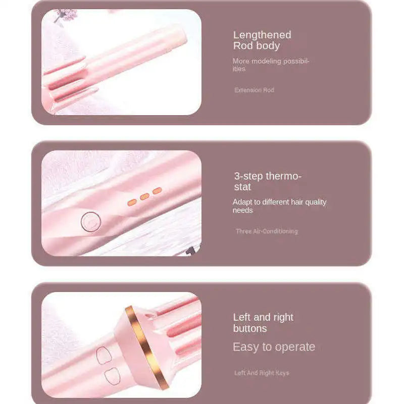 Automatic Rotating Ceramic Hair Curling Iron - 9