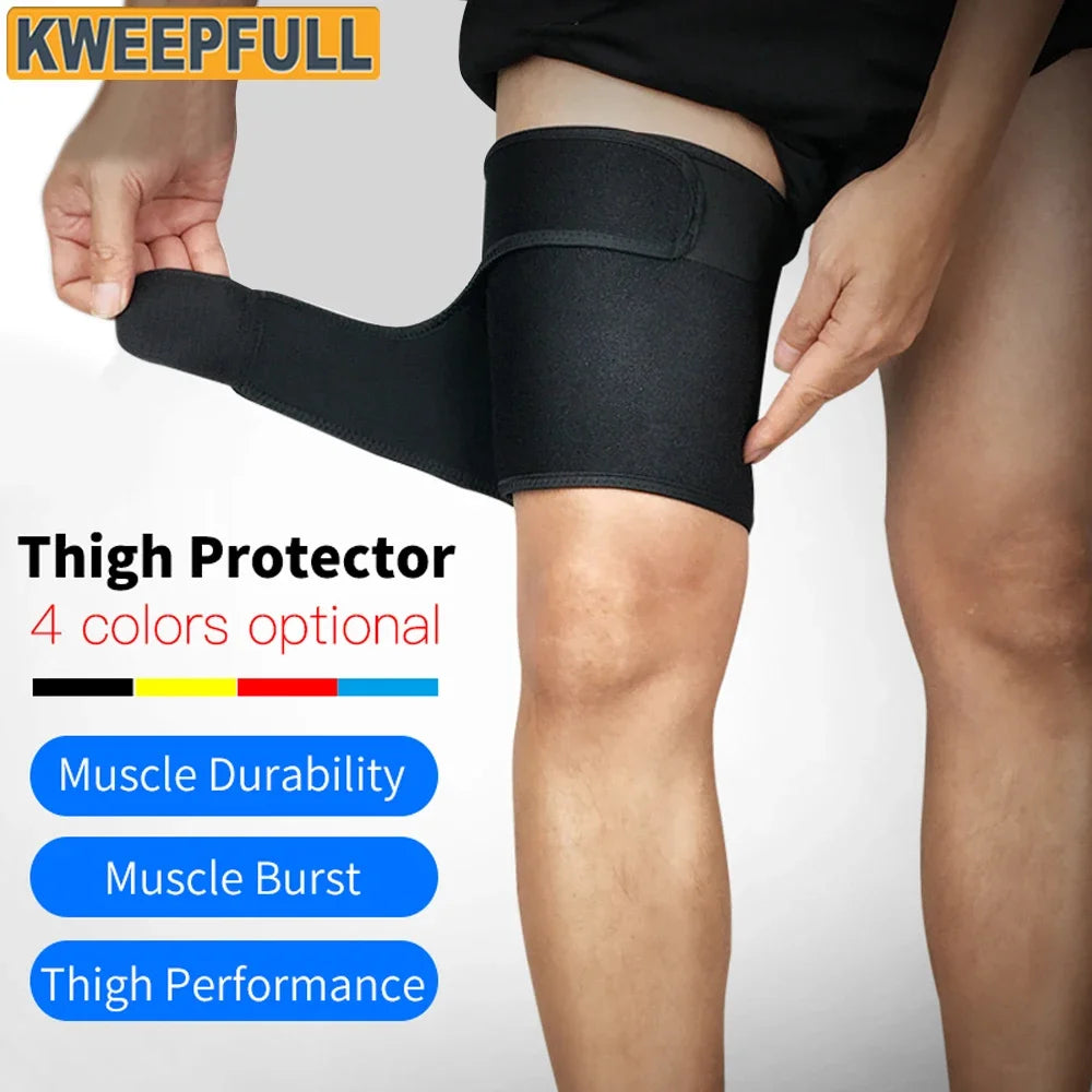 Adjustable Compression Thigh Brace for Muscle Support and Pain Relief