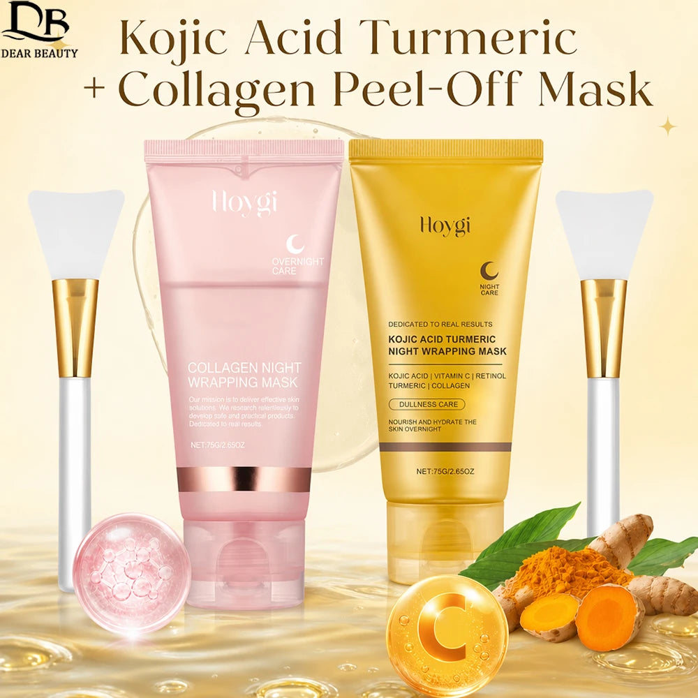 Collagen & Turmeric Radiance Peel-Off Facial Mask Set - 1