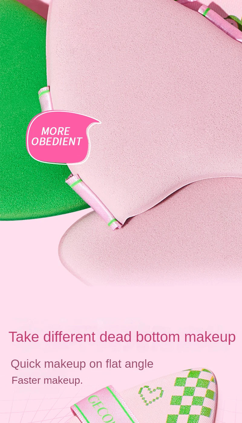 Adorable Curved-Head Makeup Sponge Puff Set - 12