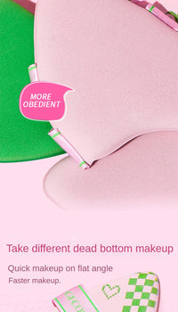 Adorable Curved-Head Makeup Sponge Puff Set