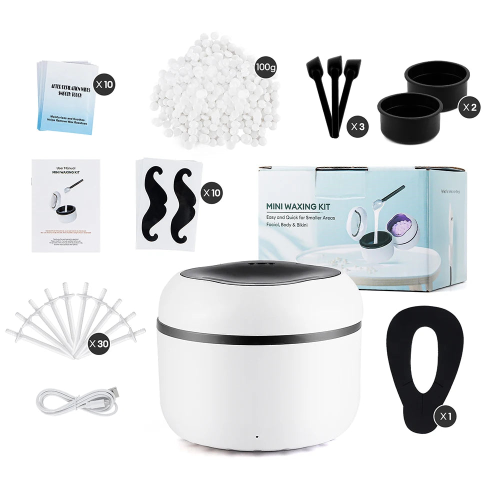 Portable Mini Wax Heater Kit for Painless Hair Removal - 25