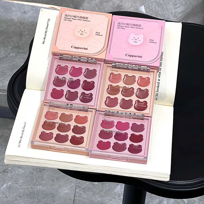 9-Color Velvet Lip Mousse Palette - Matte & Long-Lasting - 4