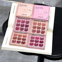 9-Color Velvet Lip Mousse Palette - Matte & Long-Lasting
