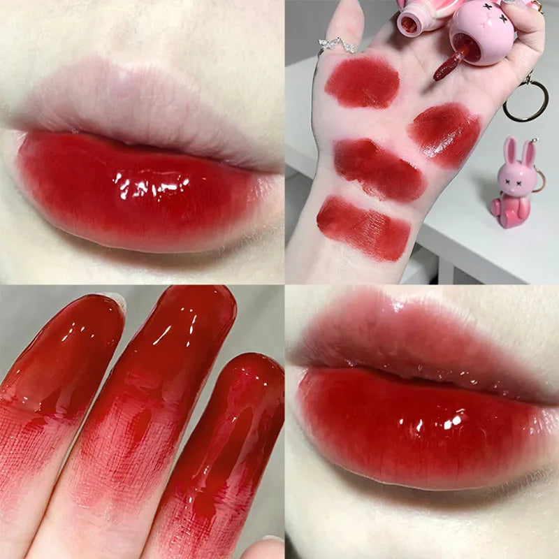 Hydrating Bunny Keychain Glossy Lip Lacquer - 26