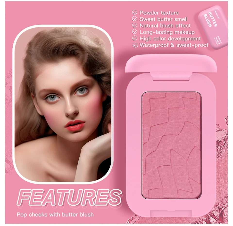 Long-Lasting Waterproof Cream Butter Blush for Natural Glow - 8