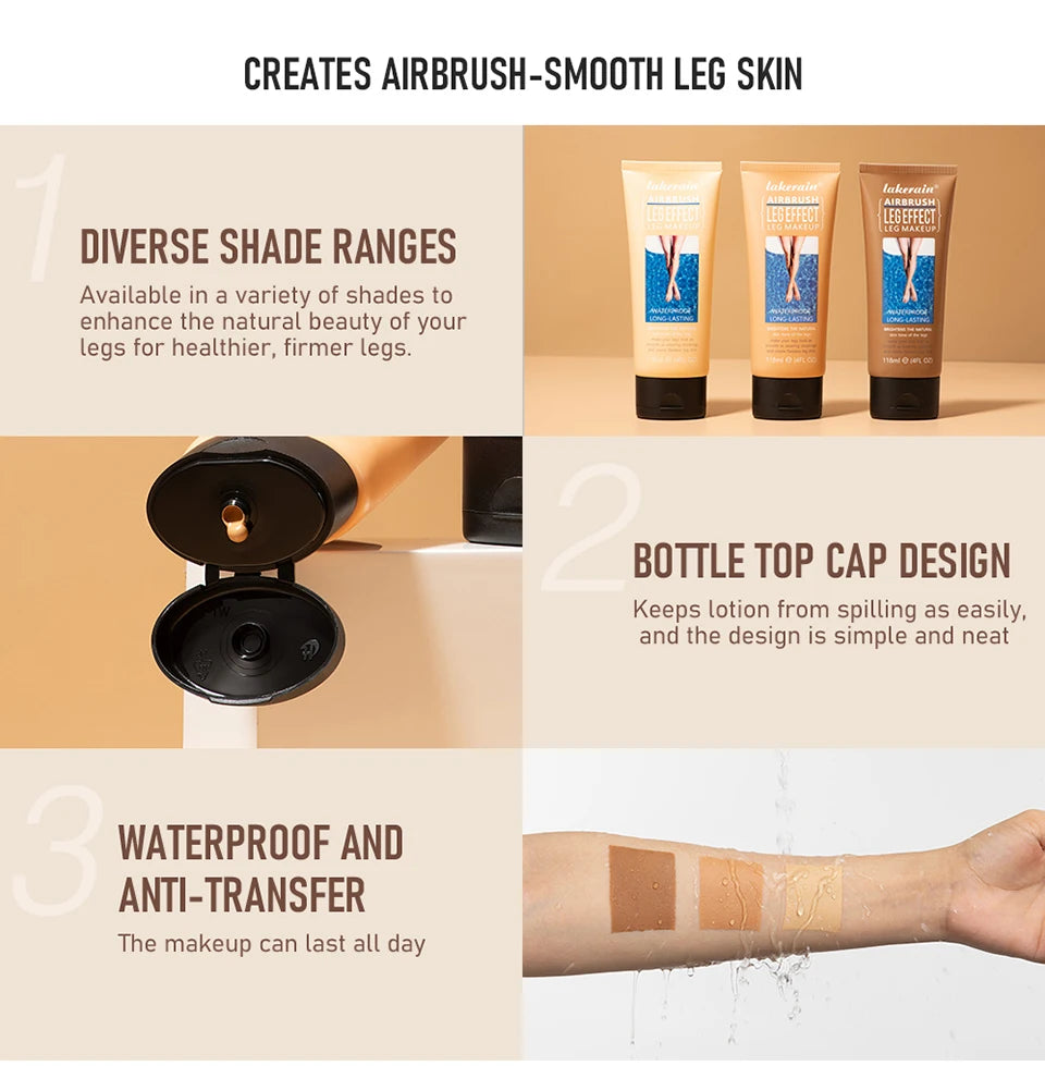 Waterproof Leg Foundation for Flawless Even Skin Tone - 8