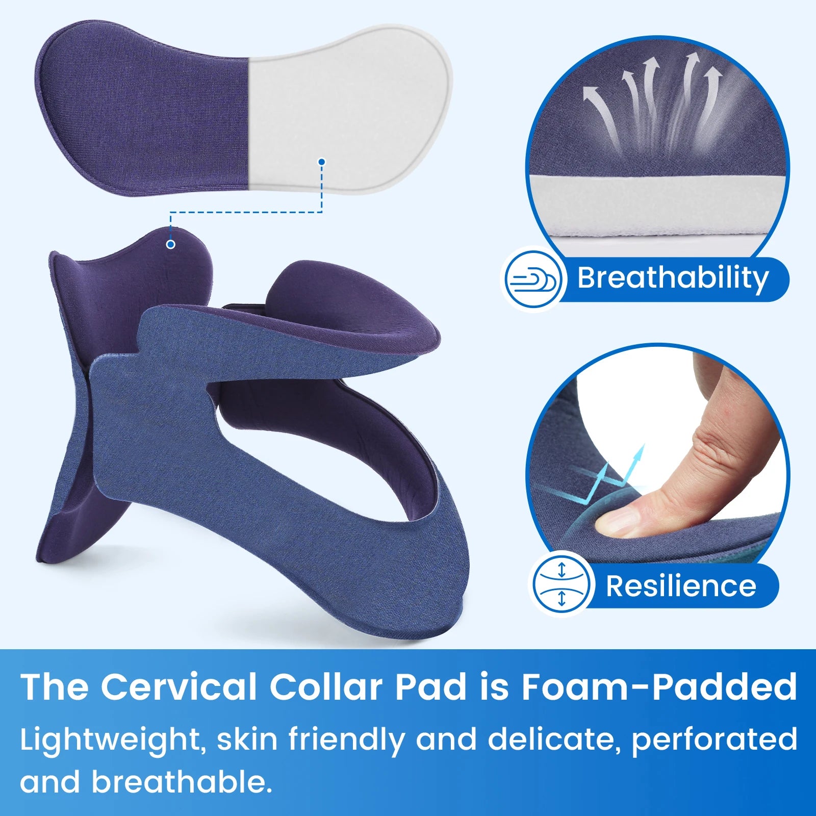 Adjustable Cervical Neck Traction Collar for Pain Relief - 2