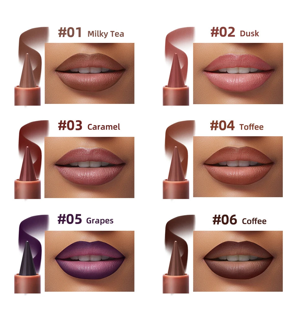 Waterproof Long-Lasting Matte Lip Liner Pencil - 10