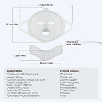 7-Color Photon LED Face and Neck Therapy Mask