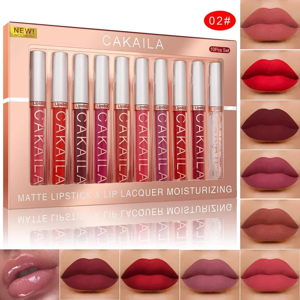 Matte Liquid Lipstick and Lip Gloss Collection Set - 17