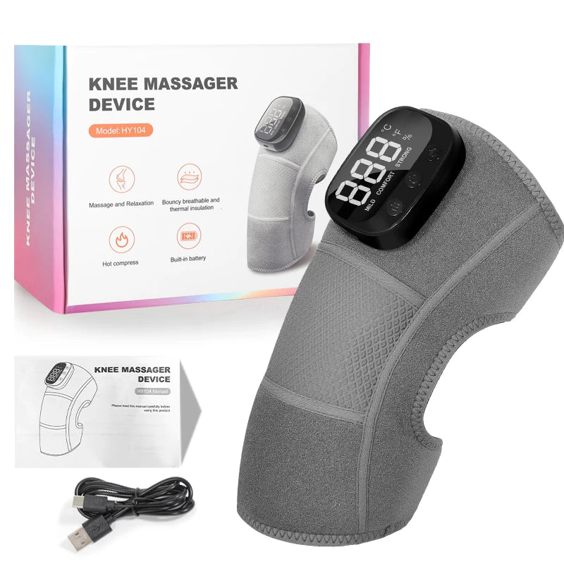 3-in-1 Cordless Vibration Knee Massager for Joint Pain Relief - 15