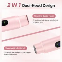 2-in-1 Waterproof Electric Shaver for Painless Body Hair Removal