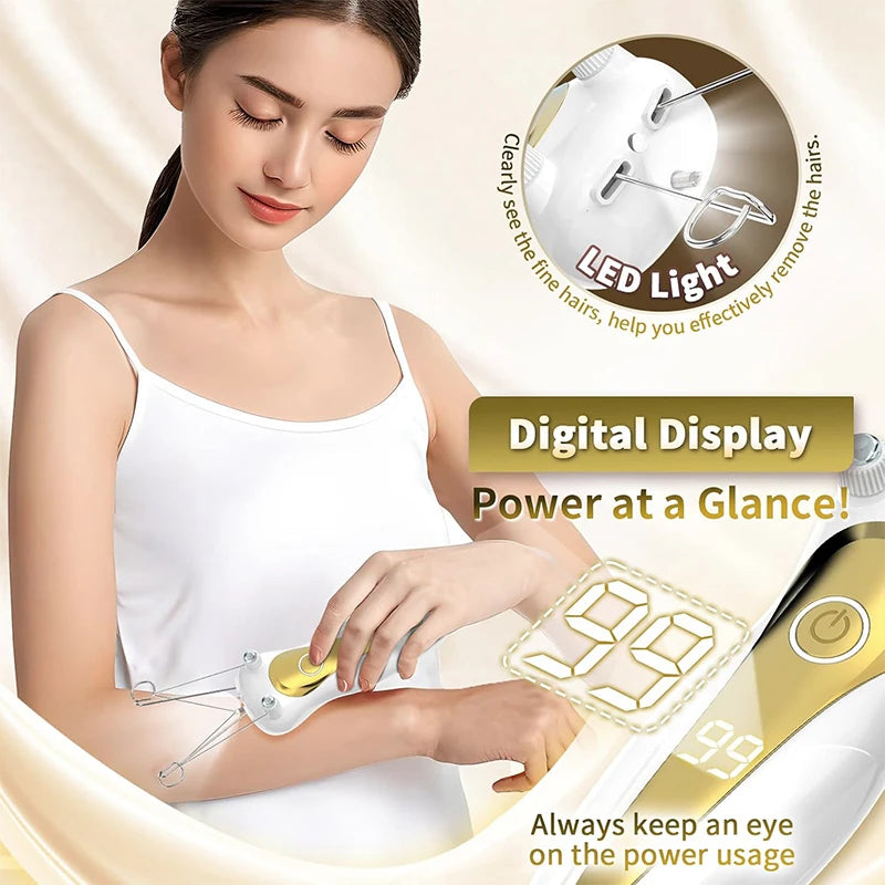 Electric Threading Epilator for Painless Facial Hair Removal - 24