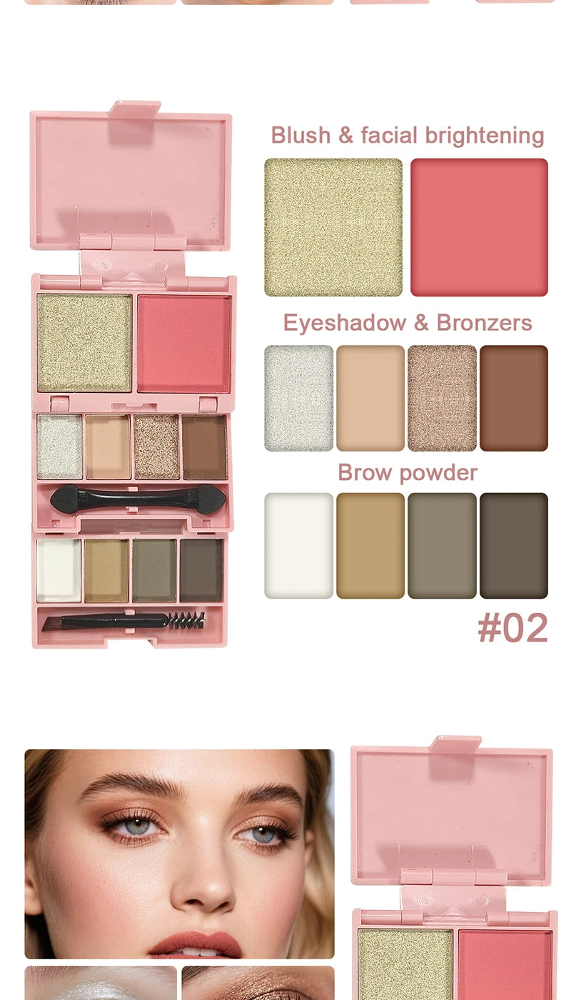 All-in-One Portable Makeup Palette for Travel and Daily Use - 13