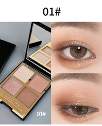 4-Color Versatile Eyeshadow Palette for Daily Makeup