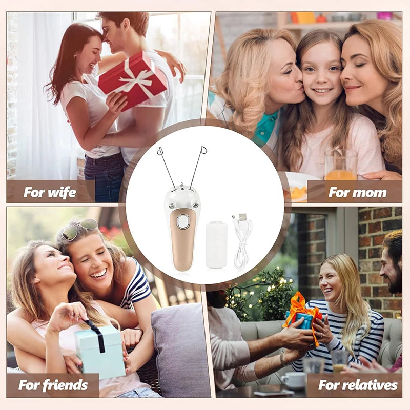 Portable Electric Cotton Threading Hair Remover for Face and Body - 7