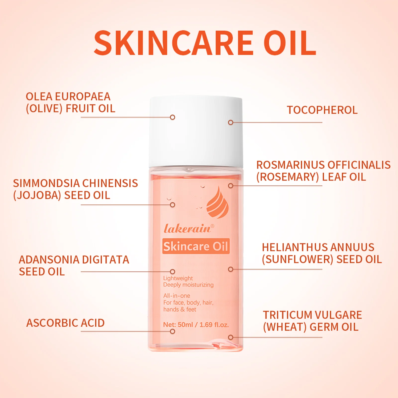 Multipurpose Hydrating Skincare Oil for Face, Body, and Hair - 3