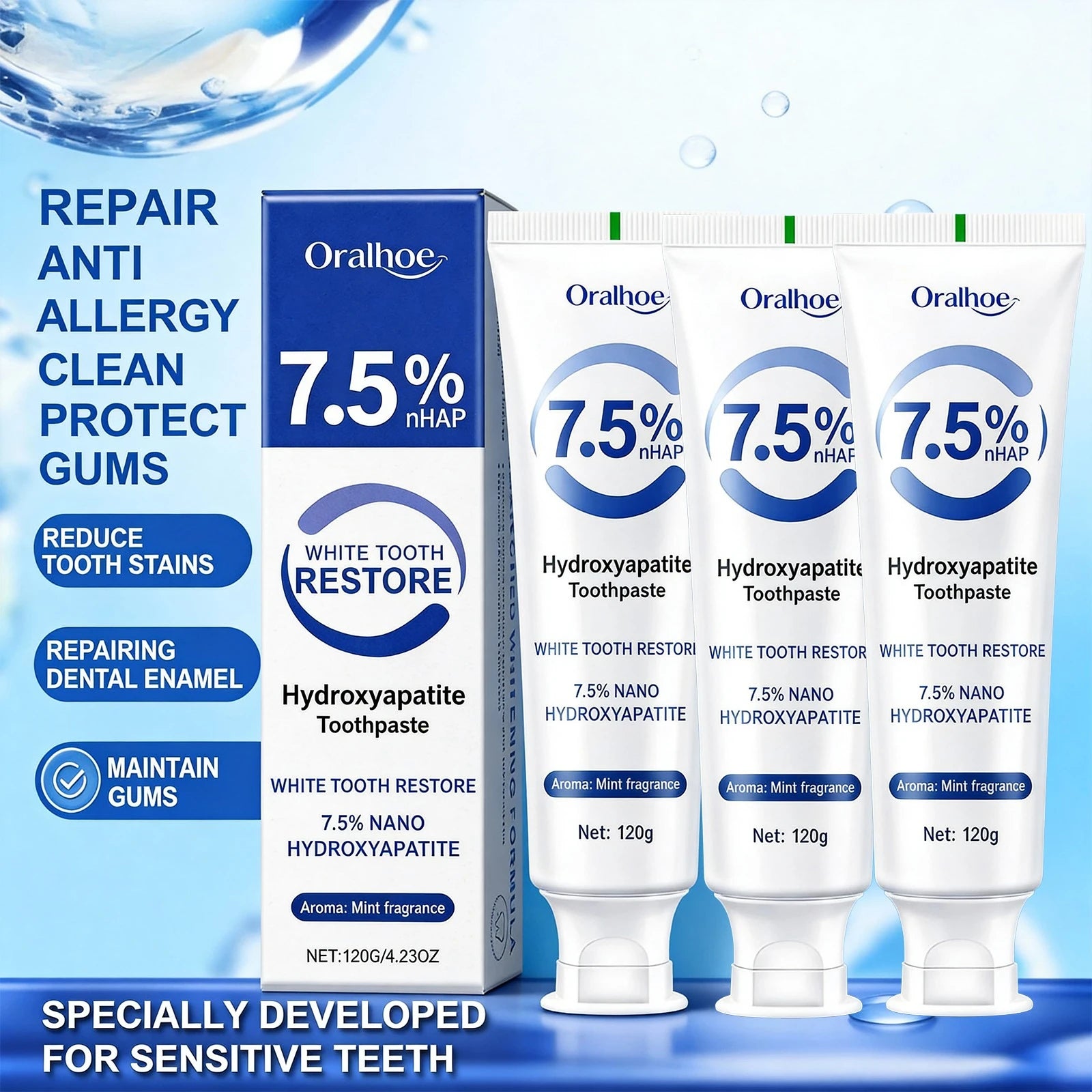 Hydroxyapatite Enamel Repair & Whitening Toothpaste - 1