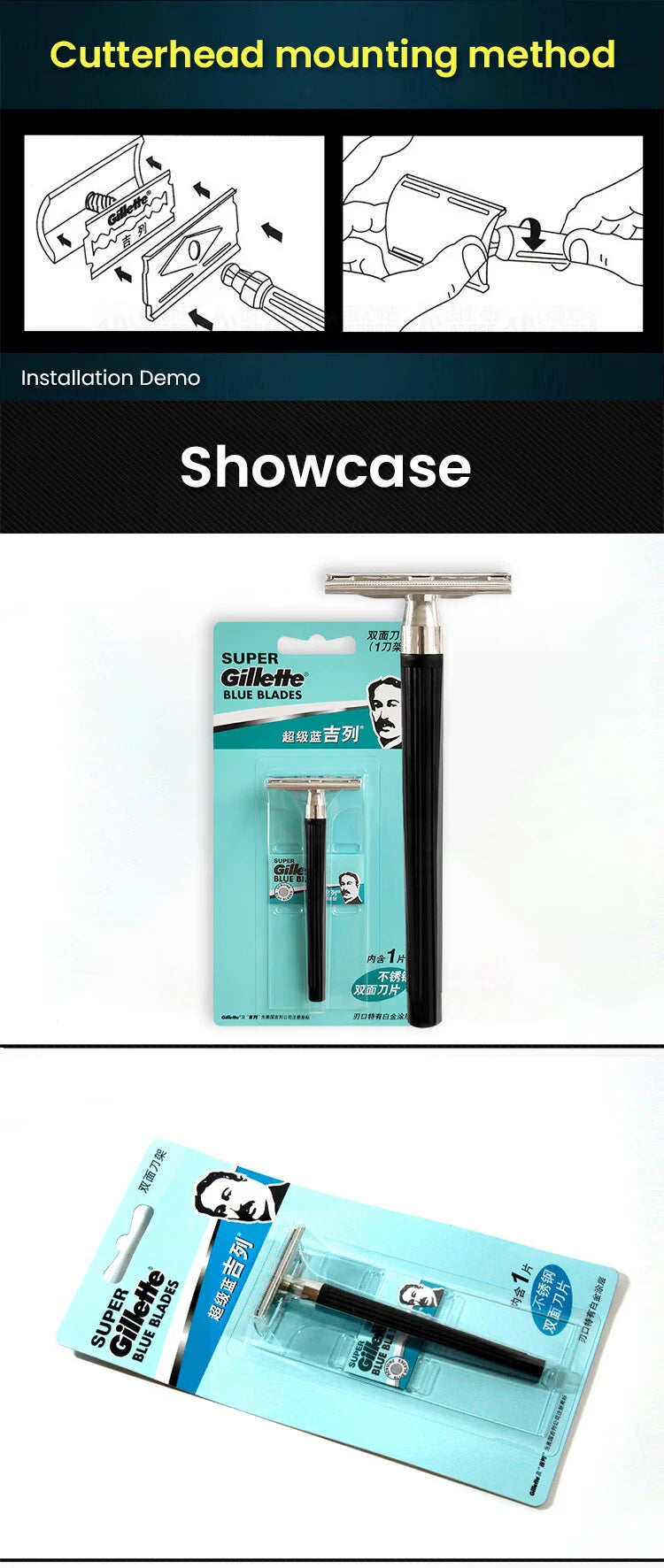 Classic Stainless Steel Double-Edge Manual Shaving Razor - 5